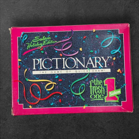 Vintage 1991 Salem Holiday Edition Pictionary Travel Game Tobacco Promo Complete - Picture 8 of 8
